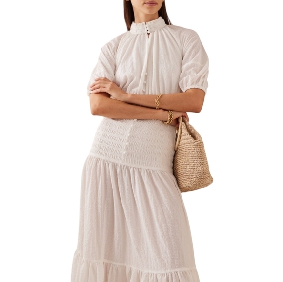 Significant Other Freya Tiered Maxi Dress, Almond Check, Size 8, NWT - Picture 2 of 15